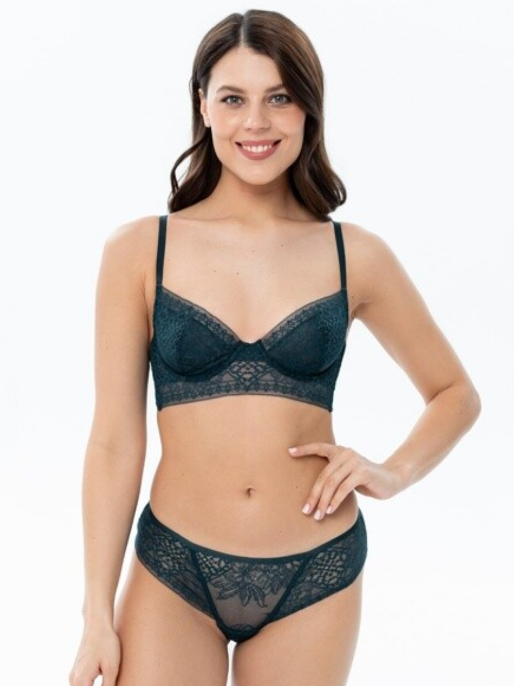 BPM10_LB6045 Бюстгальтер OLEVE Тёмно-бирюзовый (80D)