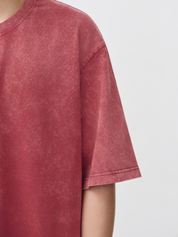 Футболка garment dyed (бордовый)