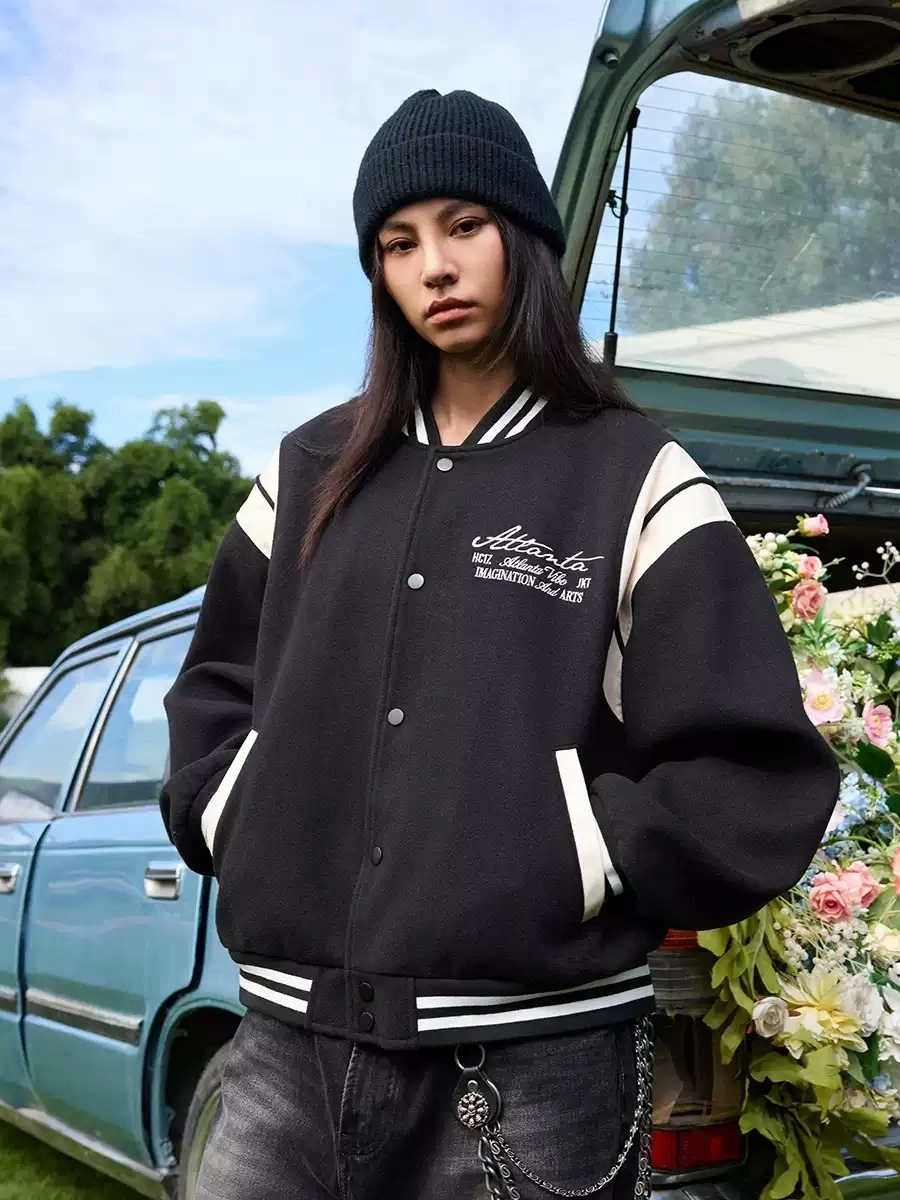 Бомбер HARSHandCRUEL "Atlanta Flow" Paneled Varsity Jacket