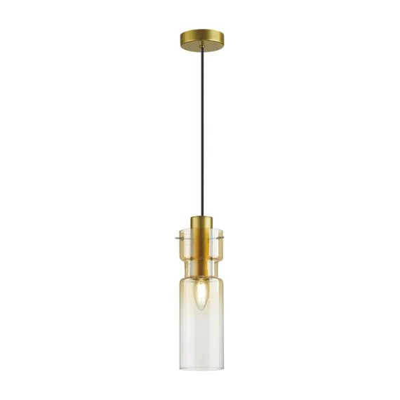 5057/1A PENDANT ODL24 385 золотой/янтарный/металл/стекло Подвес E27 1*40W SCROW
