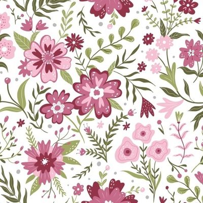 Весенние цветочки на белом фоне