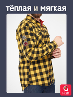 Мужская рубашка фланелевая Alaskan желтая клетка L