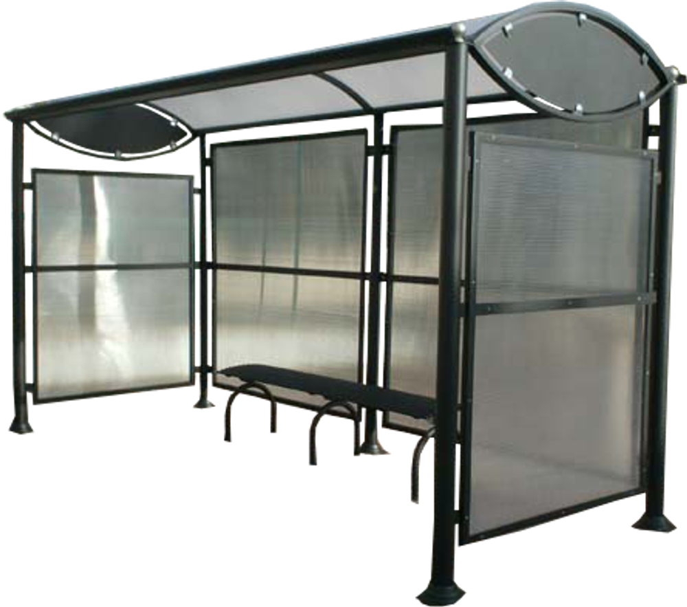 Остановочный павильон А-86 каленое стекло