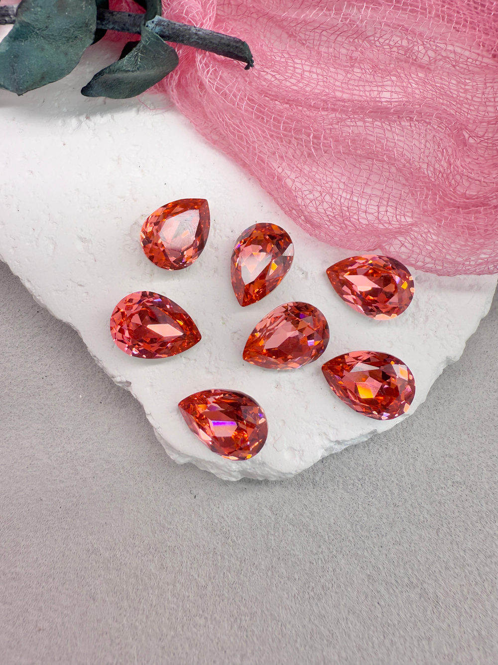 Капля Drop 14*10 мм, Padparadscha