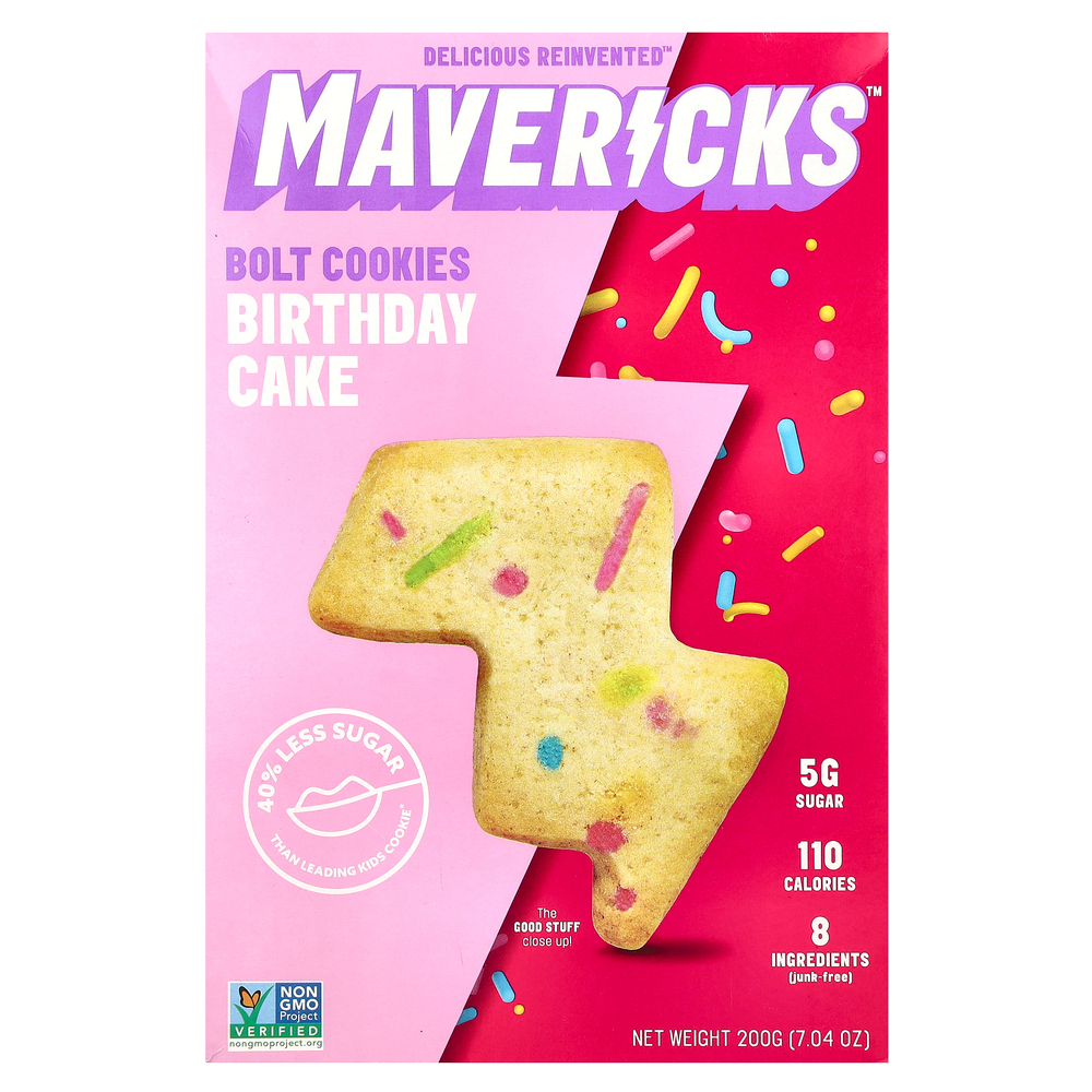Mavericks, Болт печенье, со вкусом торта, 200 г (7,04 унции)