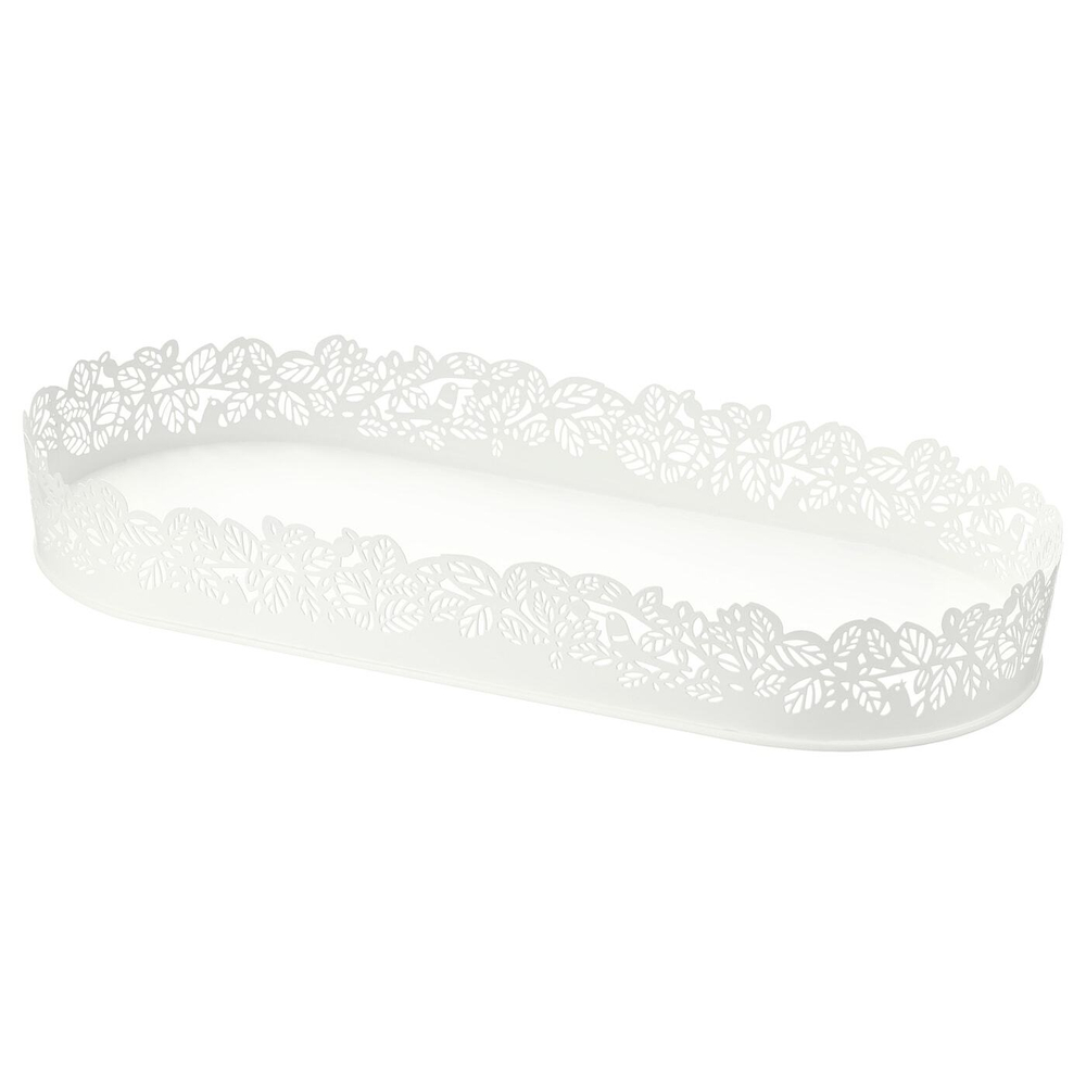 IKEA SAMVERKA  (ИКЕА САМВЕРКА)  -  Подсвечник, белый овал, 35x15 см