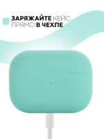 Чехол КАРТОФАН для Apple AirPods Pro (арт. AIRPRO-SLIM-SILICON-MINTGREEN)