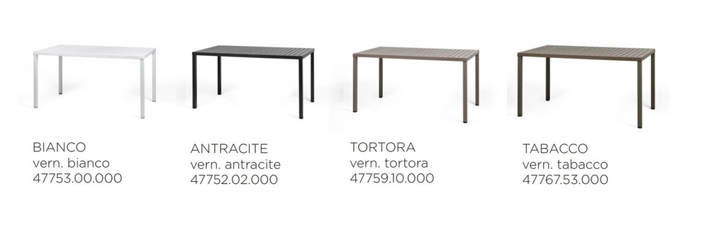 Стол пластиковый обеденный Nardi Cube 140x80, антрацит