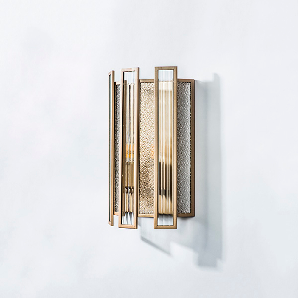 712622 Бра AGAVE 2х40W E14 ШАМПАНЬ/ПРОЗРАЧНЫЙ