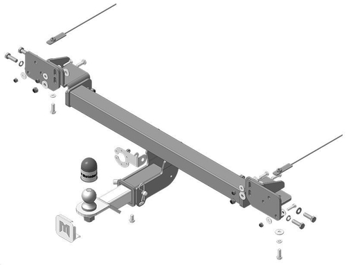 Фаркоп для Changan CS75 FL 2018 - н.в (без электрики, паспорт и сертификат в комплекте) Motodor.97202-E