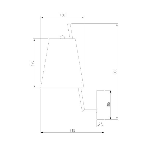 60173/1 / настенный светильник / латунь