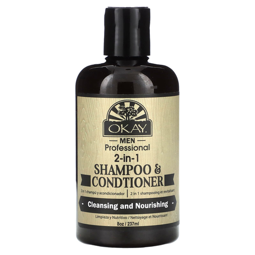 Okay Pure Naturals, Профессиональный шампунь и кондиционер 2 в 1 для мужчин, 237 мл (8 унций)