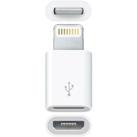 Адаптер MicroUSB - Lightning (тех.упак.) Белый