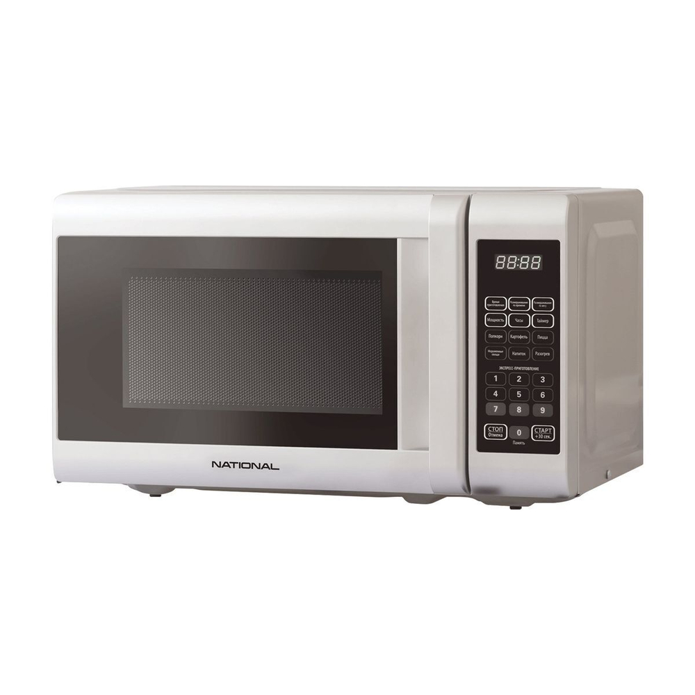 Микроволновая печь National, NK-MW362S20, 20 л, 700 Вт, электр, 10уров.мощ, серебристая