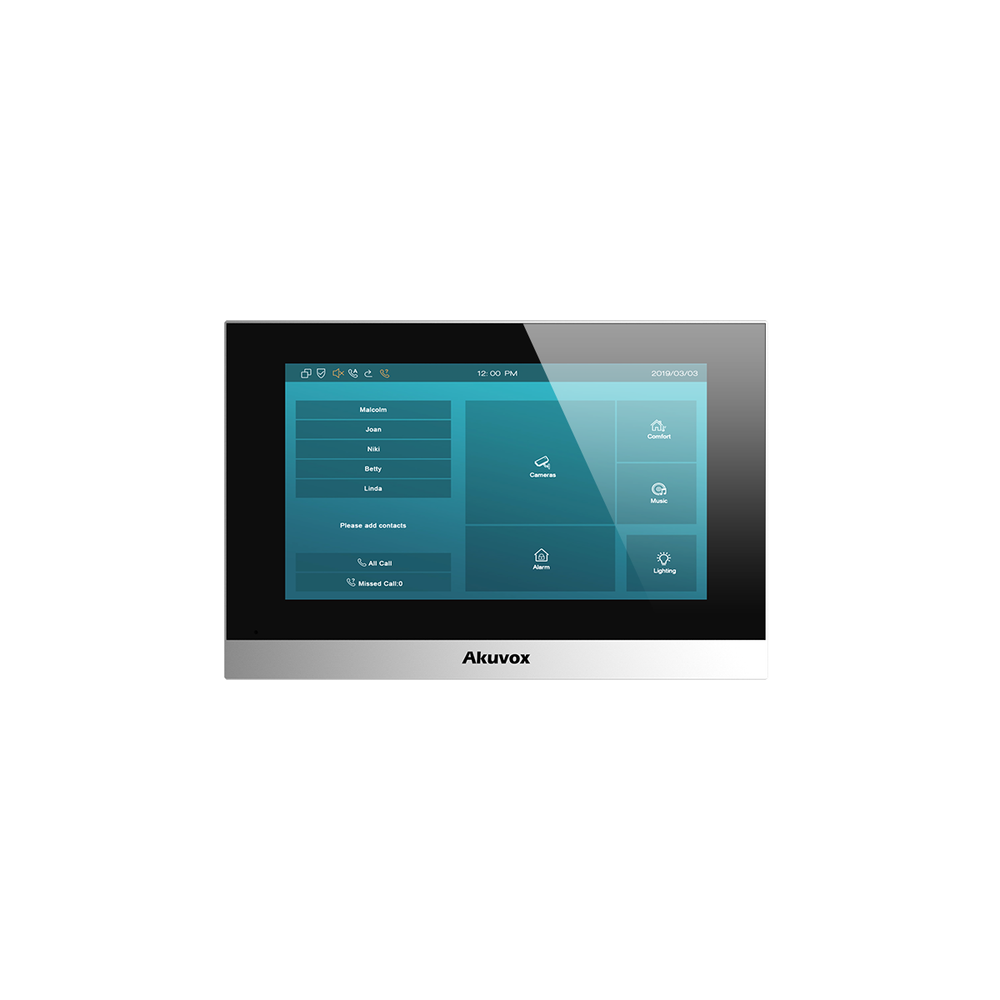Akuvox C313W V2 СЕРЕБРИСТЫЙ Linux SIP indoor wall monitor