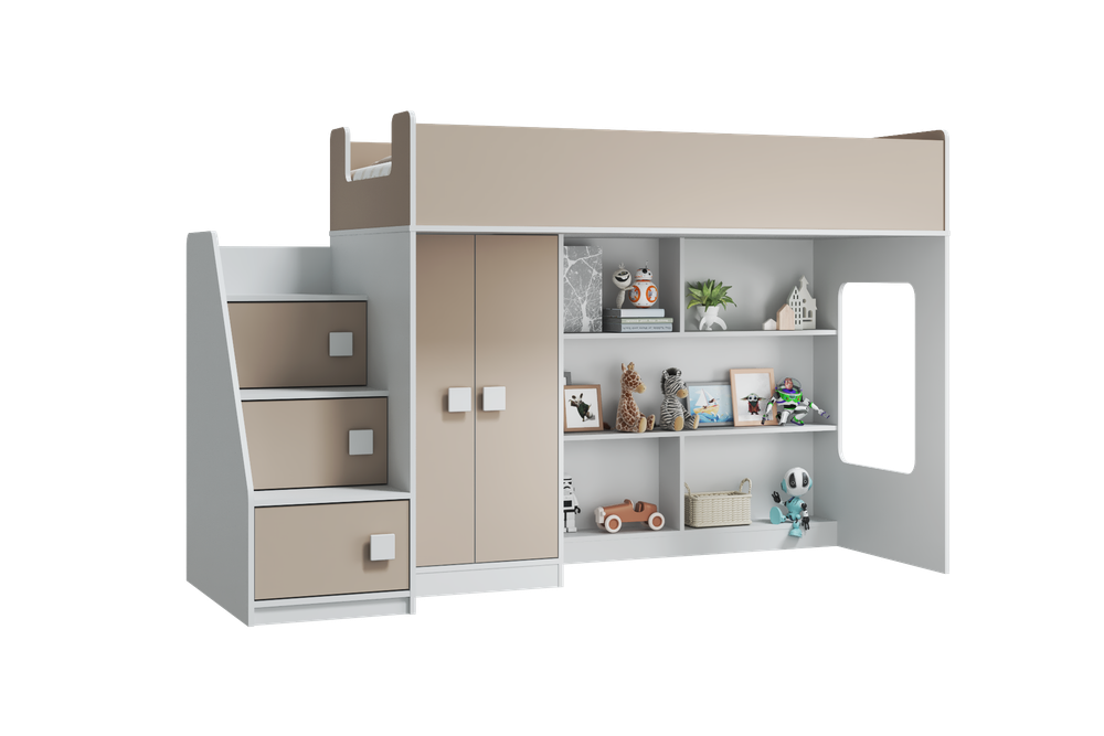 ТЕМА-7 Кровать-чердак шкаф прямой