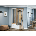 Прихожая с зеркалом комплект мебели Дуб Сонома/Фасад Белый, Дом, 115х36,5х200 см Стиль