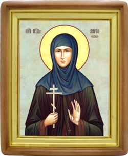 Мария Рыкова преподобномученица. Икона на холсте.