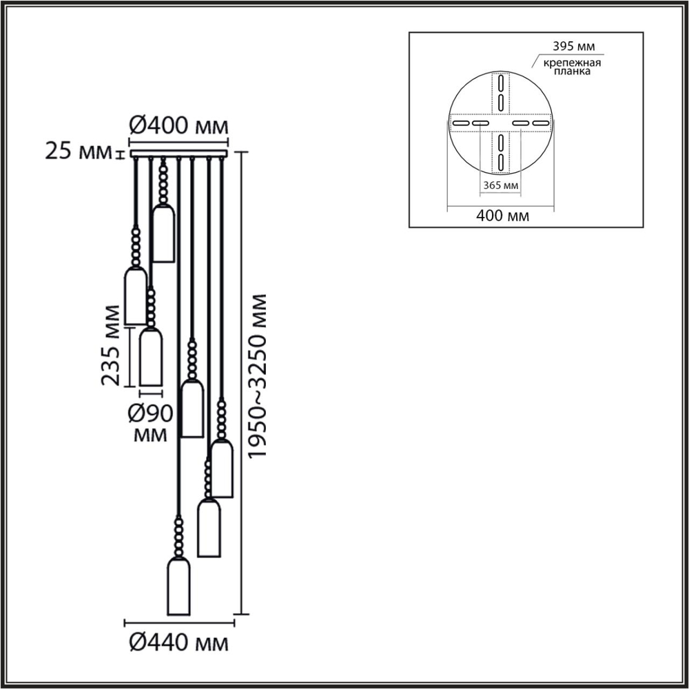 8270/7A NEOCLASSI LN26 154 хром/белый, металл/стекло Люстра каскадная Е14 7*40W 220V TRACY