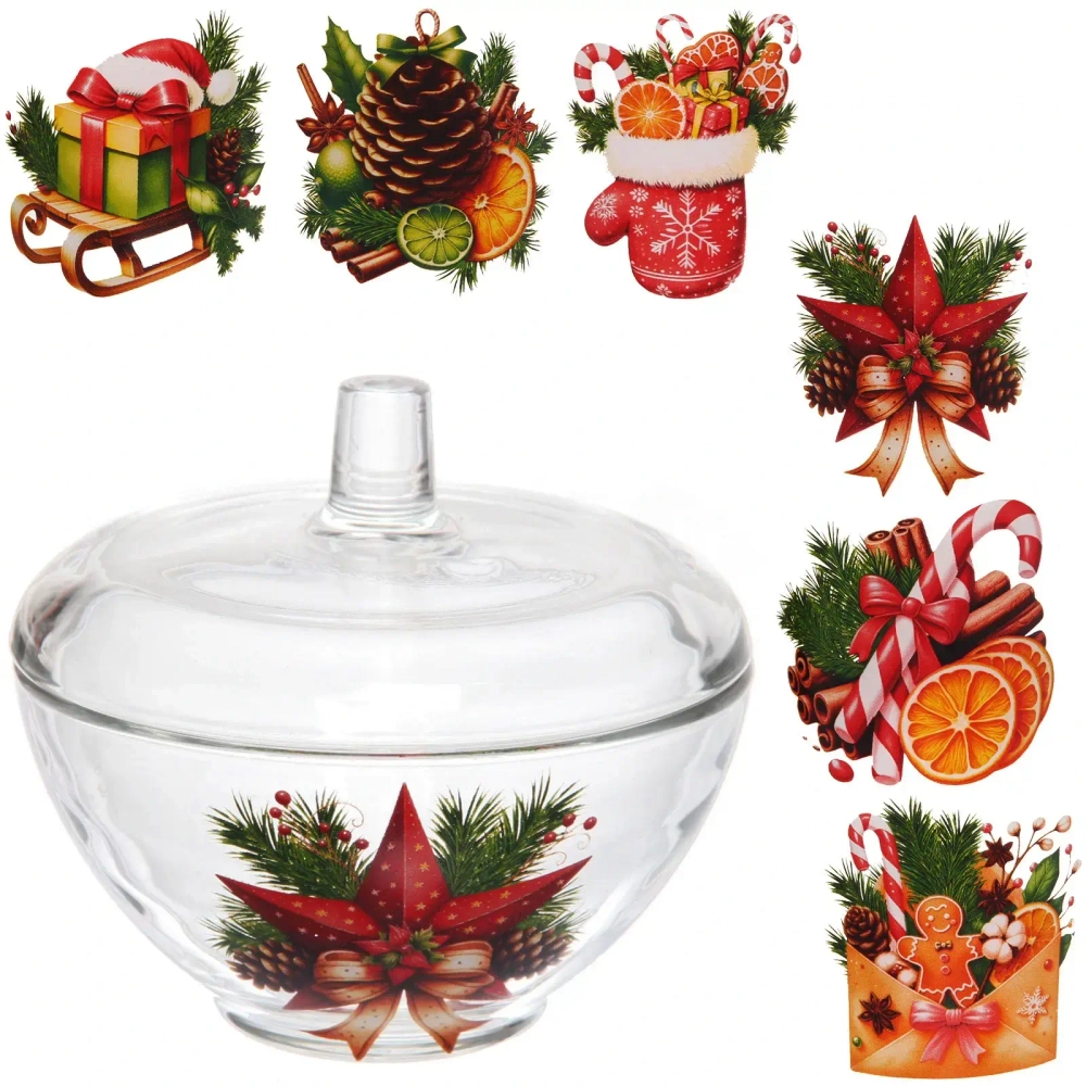 Сахарница с крышкой 250мл «Зимняя фантазия» 6 видов