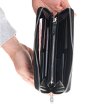 Небольшой чёрный кожаный клатч портмоне мужчине GALIB 7M233