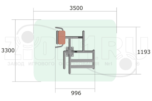 Уличный тренажер «Пресс и Гиперэкстензия»