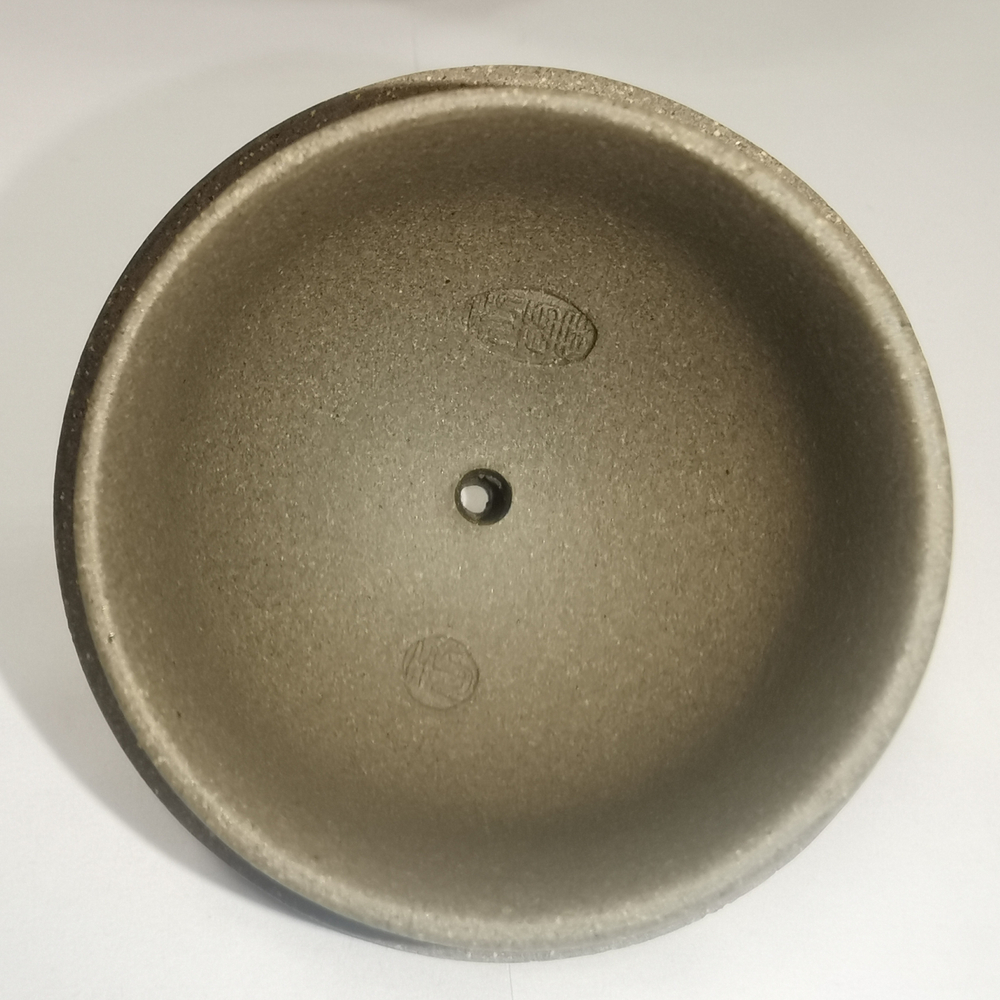 259081 Чайник ИСИН "ЛУН ДАНЬ" (Яйцо дракона) 130мл, в подар.коробке, глина серо-зелёный