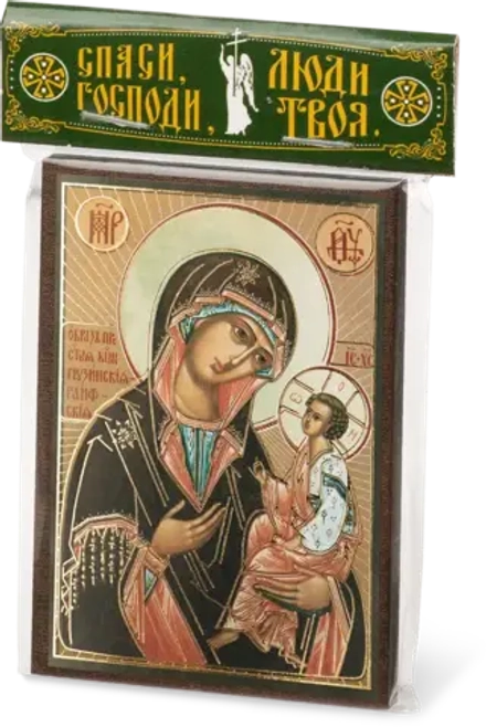 Икона БМ "Грузинская" 6х9 на МДФ-6