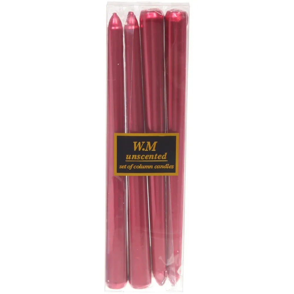 Свеча «Эдем» (набор 4 шт) 2*25 см, Красный Свеча «Эдем» (набор 4 шт) 2*25 см, Красный