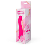 Розовый силиконовый изогнутый вибромассажёр 21,3см для G-стимуляции Bior Toys Cosmo CSM-23177