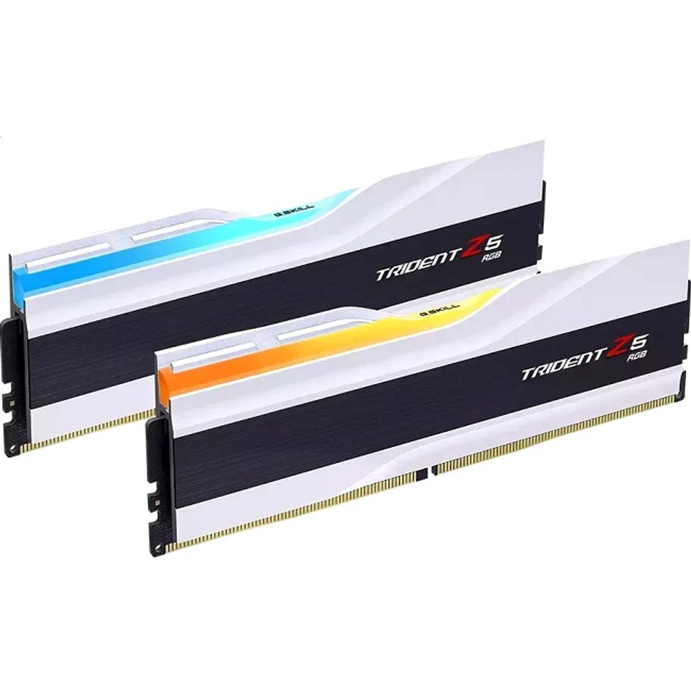 Модуль памяти DIMM DDR5 32Gb, 6400Mhz, 2x16Gb, G.Skill Trident Z5 RGB White (F5-6400J3239G16GX2-TZ5RW)