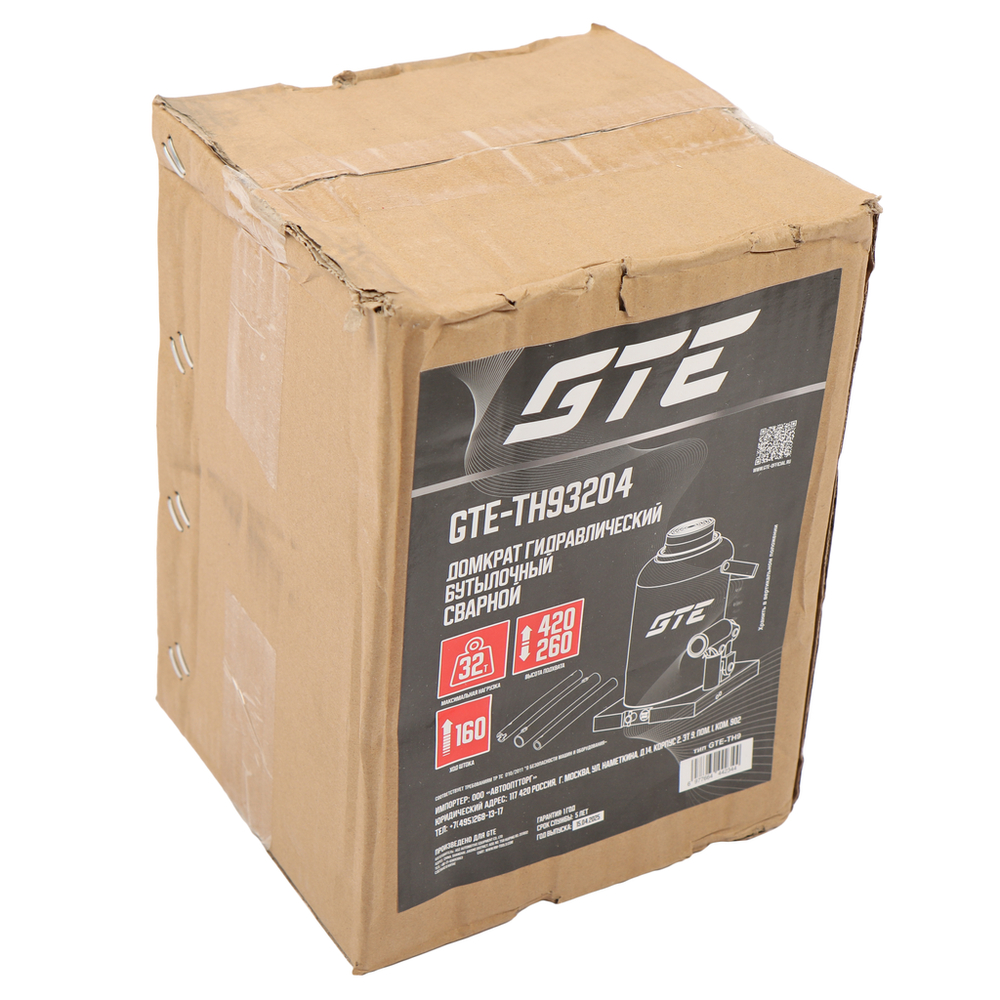 Домкрат бутылочный 32т 260-420мм GTE