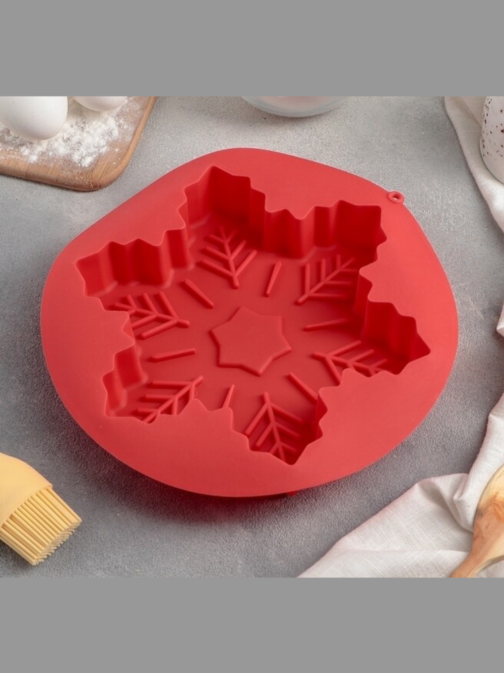 Форма для выпечки силиконовая «Снежинка», 22,5х3,5 см