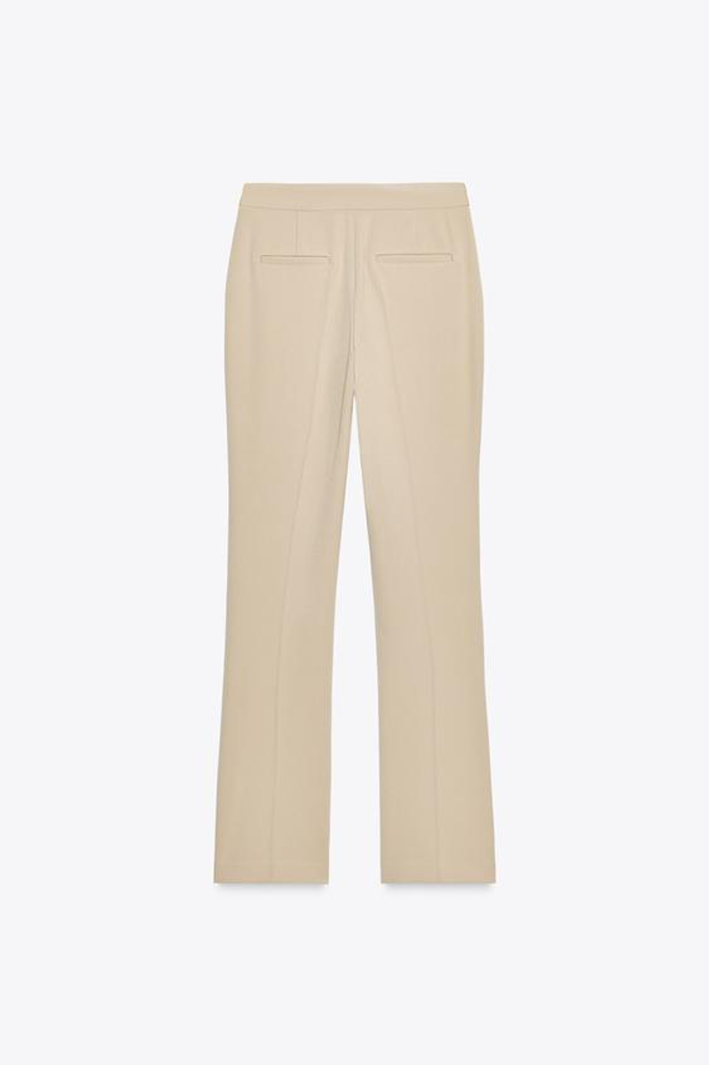 ZARA БРЮКИ FLARE С НИЗКОЙ ПОСАДКОЙ, ПЕСОЧНЫЙ