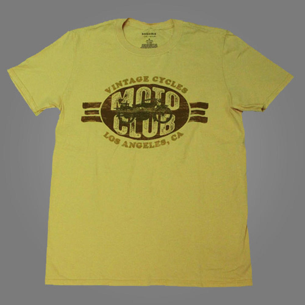 Футболка Vintage Cycles MotoClub ( Los Angeles, CA ) жёлтая