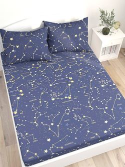 Постельное белье "Constellation" 1,5-сп наволочка 50х70 1шт Простынь 150х215 см Пододеяльник 145х215 см Сказка сатин