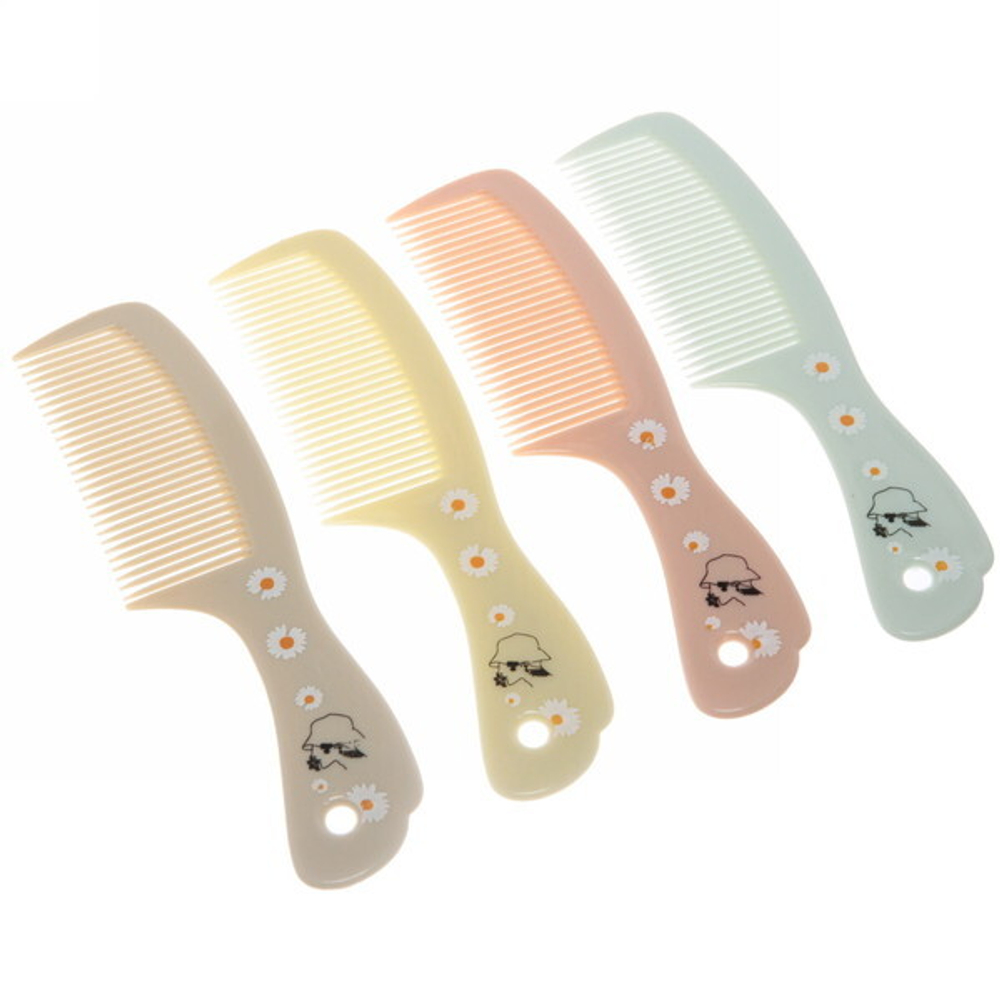 Расческа классическая с ручкой «Soft hair - Ромашки», микс цветов, 20*4,5см