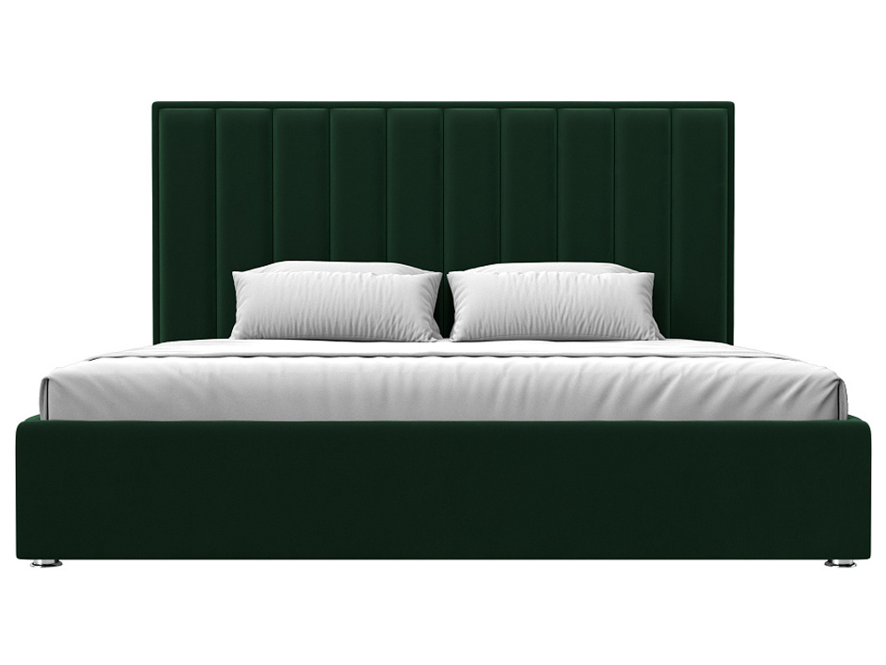 Кровать интерьерная Афродита 200, Зеленый, Велюр, 120605