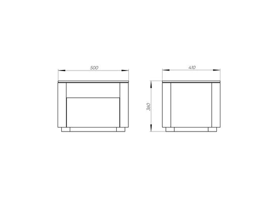 Тумба прикроватная Tammi 2 ящика ширина 50 см (серо-бежевый)
