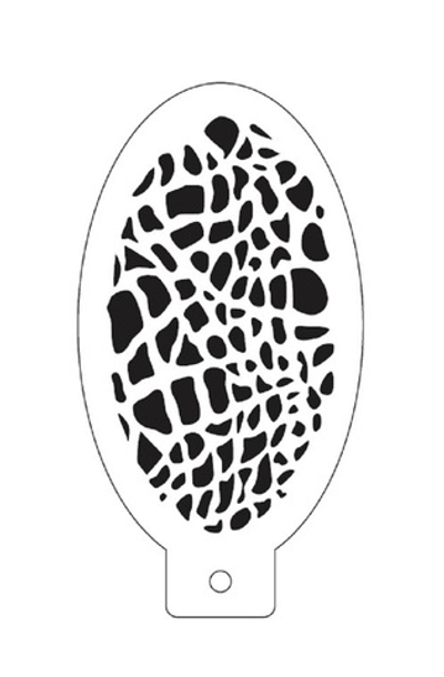 Трафарет для аквагрима овальный "Кожа дракона"  7 на 13 см