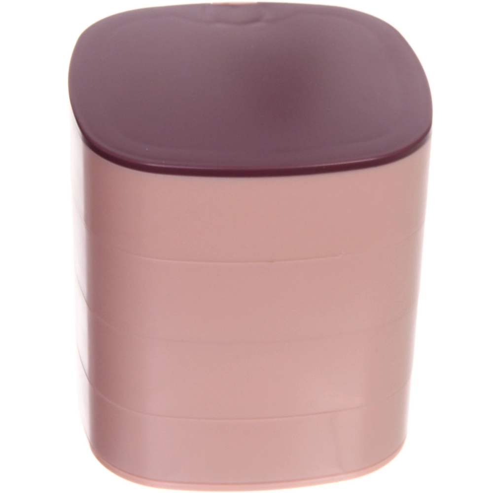 Органайзер для хранения с зеркалом «ПИОНТО», цвет пудровый, 12*11см (упаковка коробка)