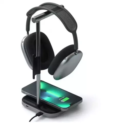 Подставка Satechi Headphone Stand 2 in 1 + БЗУ, серый космос