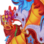 Плакат Символ года «Огенный дракон», 40 см