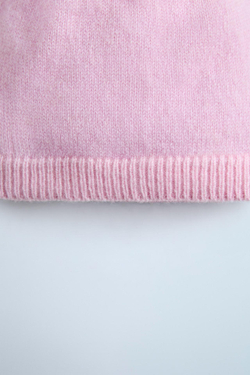 ZARA ШАПОЧКА ИЗ 100% КАШЕМИРА, РОЗОВЫЙ