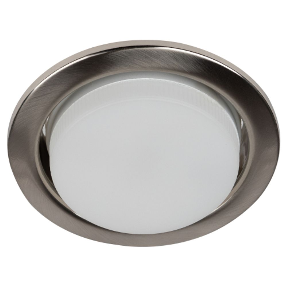 Светильник встраиваемый ЭРА KL35 SN /1 (к) под лампу GX53 сатин никель термокольцо в комплекте