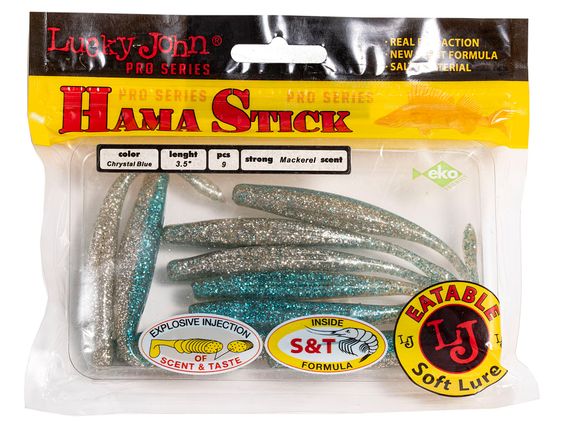 Виброхвосты съедобные LJ Pro Series WACKY HAMA STICK 3.5in (08.90)/T05 9шт.