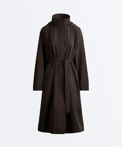 Oysho Ультралегкий плащ с водонепроницаемостью 10 000 мм, коричневый