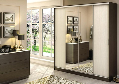 Альянс Шкаф-купе 2.0м Венге / Дуб белфорт