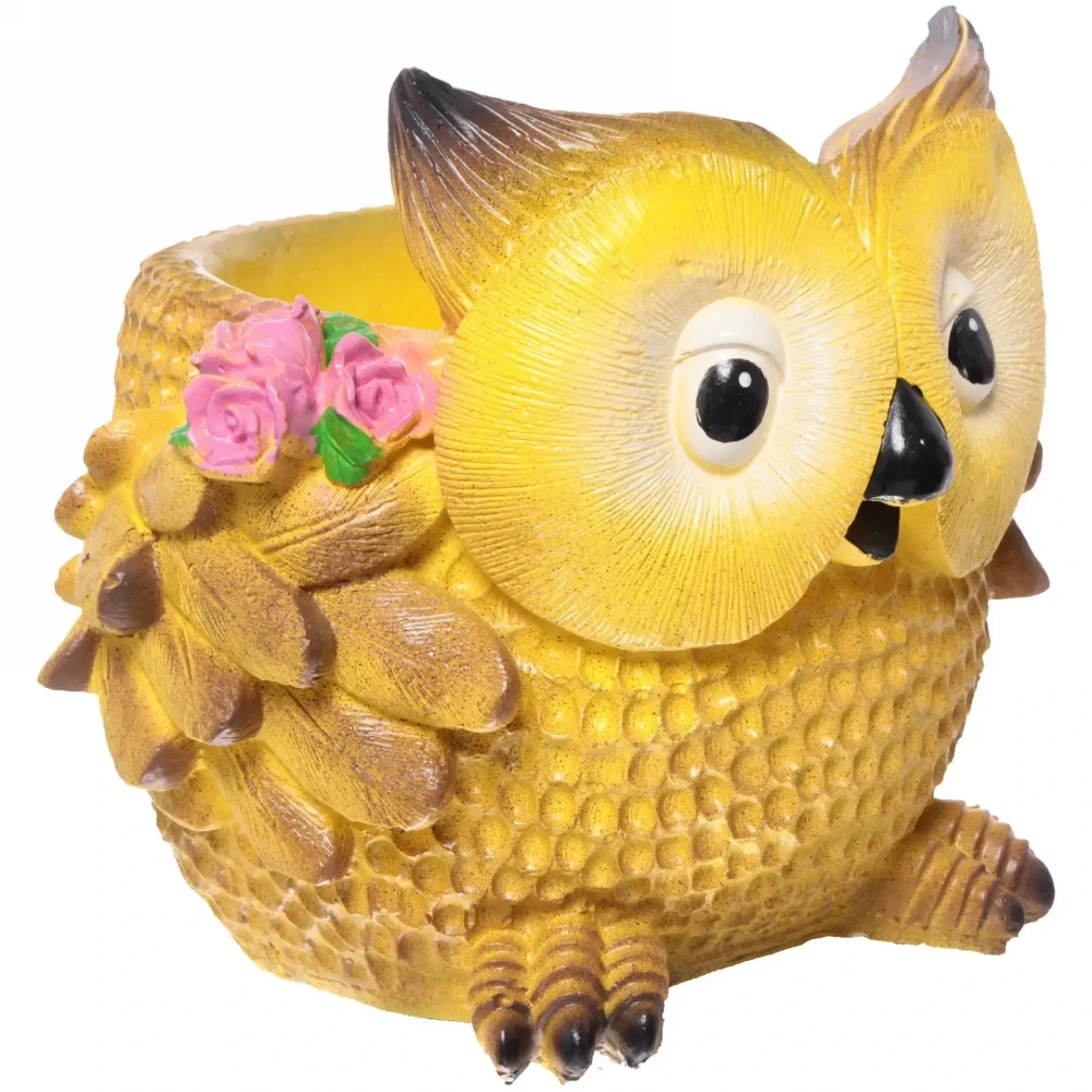 Фигура из гипса «Сова-кашпо» 26*26см