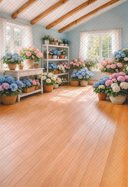 Гортензии №2 - фон неопреновый